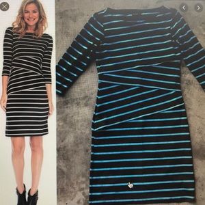 J. McLaughlin Nicola Striped Tiered Dress